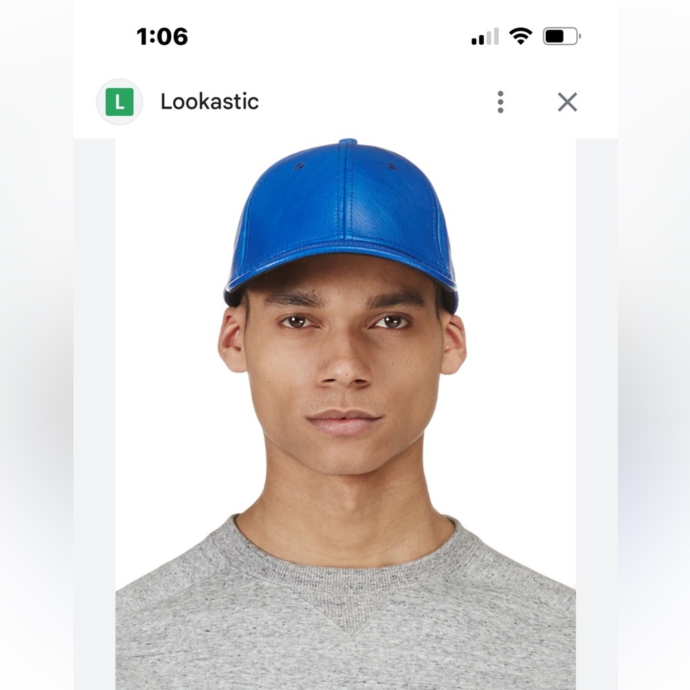 🧢MARC JACOBS LEATHER BASEBALL CAP black leather 🧢